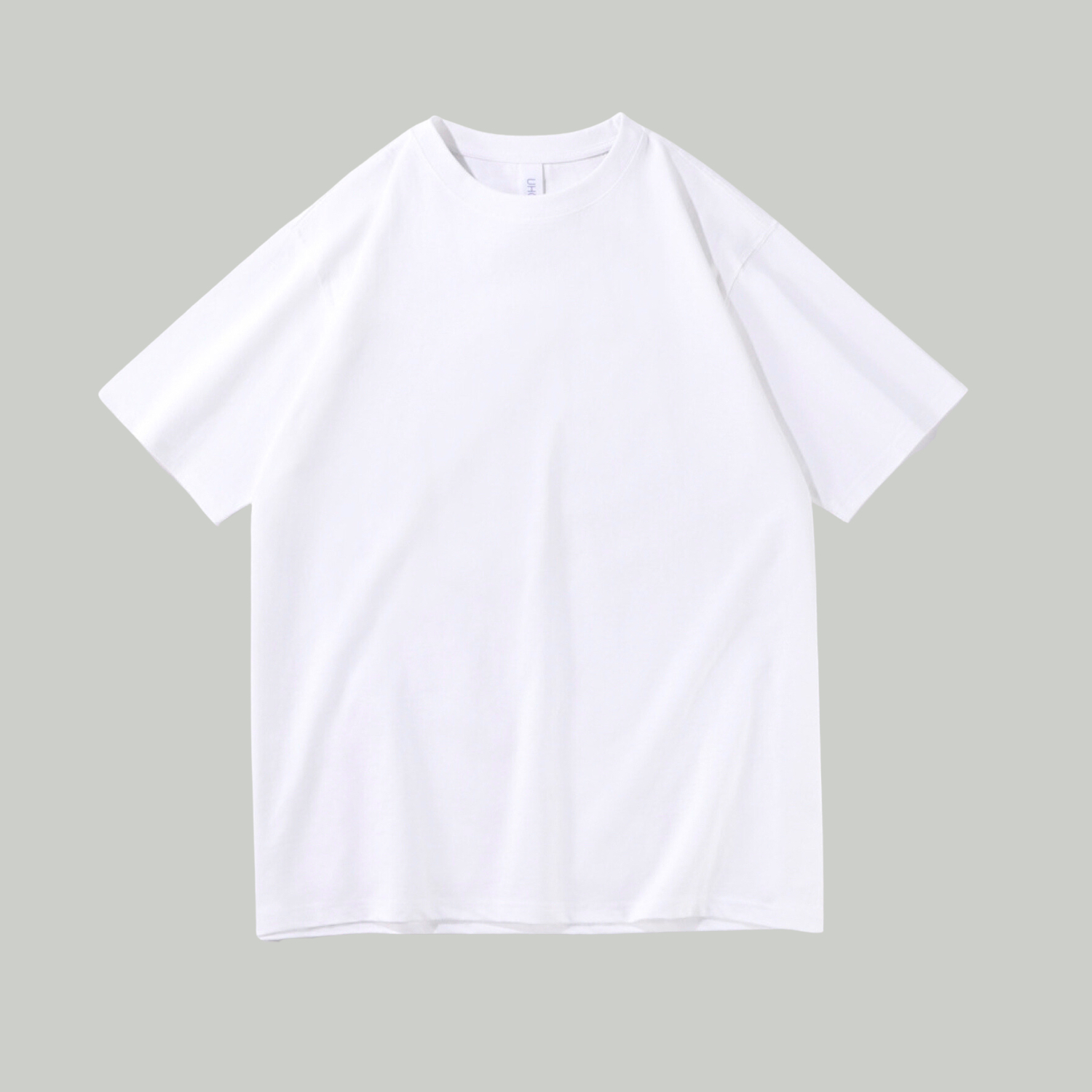 さらに100円引き◆WOOALONG◆Dart half neck T-shirt Streetwear Unisex Heavyweight Drop Shoulder 100% Cotton Tee